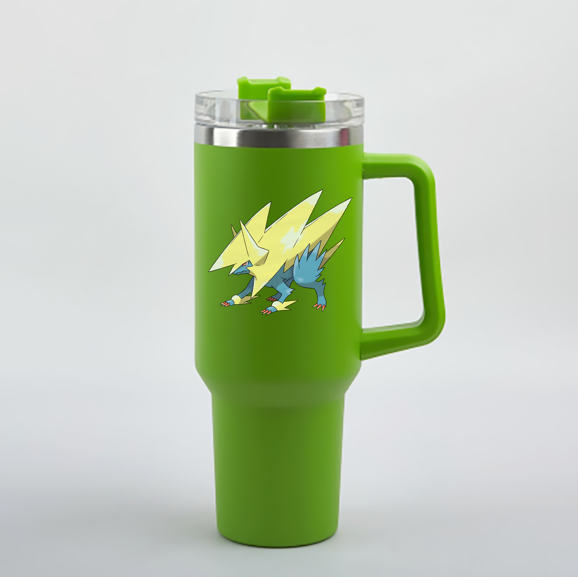 （画像用） ポケットモンスター Pokémon 1200mL車用タンブラー - クリスタルステッカー（プラスチックストロー付き）